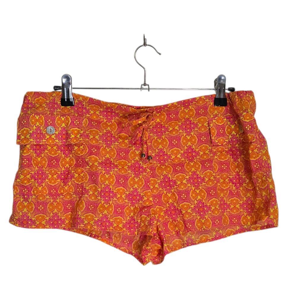 Y2K Victoria’s Secret 100% Cotton Boho Cargo Lounge Shorts Multi-Color Small